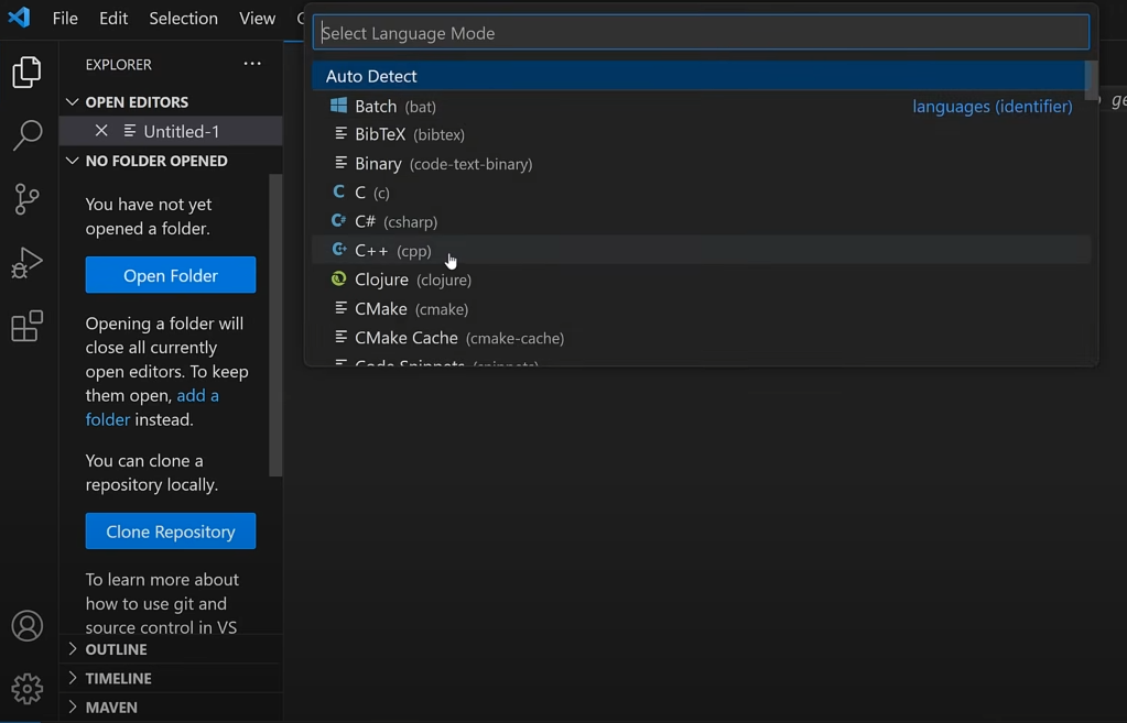 Create a new C++ file